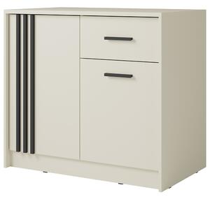 Komoda CANADA CY-34 | 102 cm | kašmír s černými úchyty