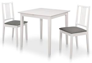 3dílný jídelní set MDF bílý 276395