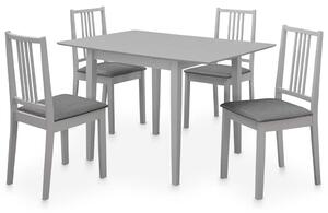 5dílný jídelní set MDF šedý 276398