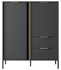 LARS a | komoda 2D2S | 123,4 cm | antracit