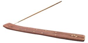 Stojánek na vonné tyčinky – dřevěný se symbolem Óm