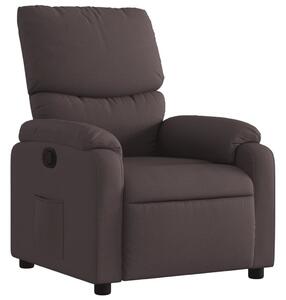 Polohovací křeslo tmav hndé textil