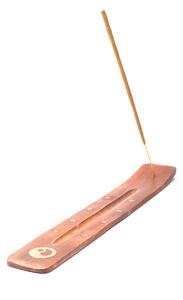 Stojánek na vonné tyčinky – dřevěný se symbolem Jin Jang