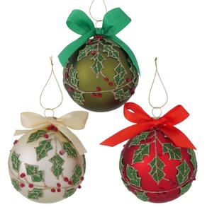 Boltze Home Collections Vánoční ozdoba Ilex sada 3 kusů