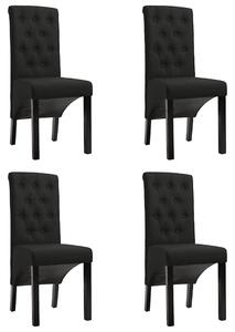 Jídelní židle 4 ks černé textil 276975