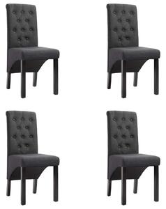 Jídelní židle 4 ks tmavě šedé textil 276965