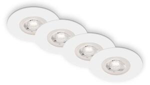 BRILO 7999-046 LED vestavná svítidla, pr.9 cm, 4x LED, 4,9 W, 480 lm, bílé - BRILO