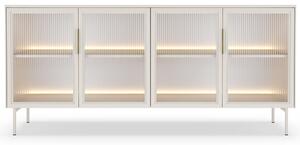 LUMI k | komoda 181 4D + LED | 181 cm | kašmír/zlatá