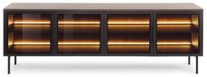 LUMI d | TV stolek RTV 181 4D + LED | 181 cm | dub dunin/černá