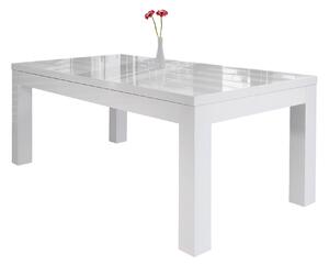 JÍDELNÍ STŮL, vysoce lesklá bílá, 180-260/90/75 cm MID.YOU - Jídelní stoly, Online Only