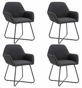 Jídelní židle 4 ks černé textil 277106
