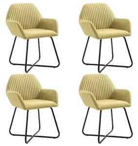Jídelní židle 4 ks zelené textil 277104