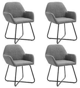 Jídelní židle 4 ks tmavě šedé textil 277096