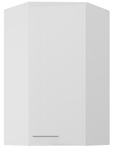 LARA wh | horní skříňka 60x60 GN-108 1F (45°) rohová | 60x60 cm | UNI dvířka | EXTRA VYSOKÁ | bílá lesk