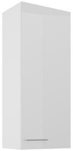 LARA wh | horní skříňka 45G-108 1F s policemi | 45 cm | UNI dvířka | VYSOKÁ | bílá lesk