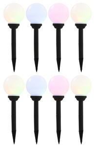 Zahradní solární lampy 8 ks LED kulovité 15 cm RGB 277125