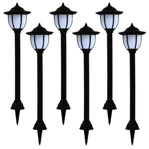 Zahradní solární lampy 6 ks LED černé 277138