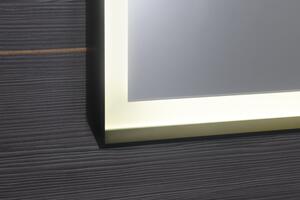 SAPHO - SORT LED podsvícené zrcadlo 47x70cm, matná černá (ST047)