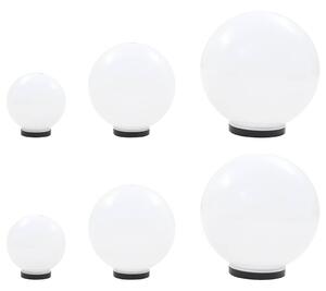 6dílná sada kulovitých LED lamp koule 20/30/40 cm PMMA 277146