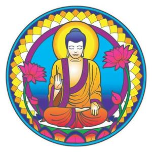 Buddha - samolepka na sklo