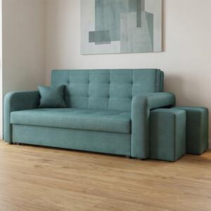 Pohovka VIVA III HOME + 2x taburet v ceně | 178 cm | PRAVÁ | rozkládací + úložný prostor | VÝBĚR TKANIN