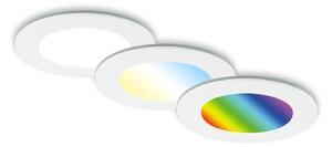 BRI 7035-036 AKCE - RGB-CCT LED vestavná svítidla sada, pr.9,2 cm, 3x LED, 4,8 W, 450 lm, bílé - BRILONER