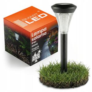 LED solární zápichové svítidlo 30 cm, IP44, studená bílá, šířka 7 cm