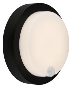 BRILO 3765015 nabíjecí LED svítidlo s pohybovým a soumrakovým senzorem, 17 cm, 4W, 700lm, černé - BRILO