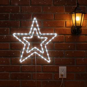 Vánoční LED dekorace, hvězda, blikající, 52cm, různé barvy Barva: Modrá