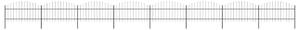 Zahradní plot s hroty ocel (1–1,25) x 13,6 m černý 277728