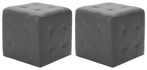 Taburety 2 ks černé 30 x 30 x 30 umělá kůže 278390