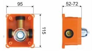 MEREO - Sprchová podomítková baterie bez přepínače, Sonáta, Mbox, hranatý kryt (CB60105C)