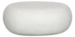 Bílý zahradní konferenční stolek z vláknitého jílu vtwonen Pebble, 65 x 49 cm