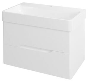 SAPHO - MEDIENA umyvadlová skříňka 77x50,5x49cm, bílá mat/bílá mat (MD080)