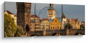 Obraz - Karlův most (s hodinami) (90x30 cm)