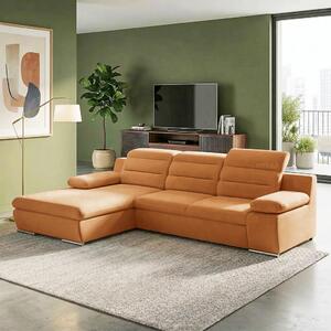 Sedací souprava GRECO MINI | 185x278 cm | LEVÁ | rozkládací + úložný prostor | VÝBĚR TKANIN