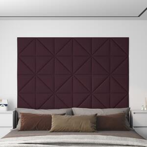 Nástěnné panely 12 ks fialové 30x30 cm textil 0,54 m²