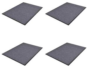 PVC rohožky 4 ks šedé 90 x 60 cm 278749