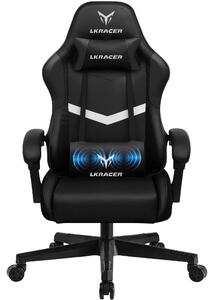 GTPLAYER Herní idle Kanceláská idle Masání herní křeslo Ergonomická herní idle, masání bederní oprka hlavy, polstrovaná herní idle, otoná idle