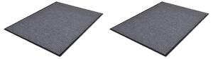 PVC rohožky 2 ks šedé 90 x 60 cm 278748