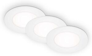 BRI 7057-436 3ks sada LED vestavné svítidlo, pr. 8,6 cm, 3 W, 350 lm, bílé - BRILONER
