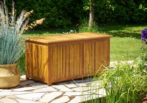 Úložný box z akáciového dřeva, 115x50x59cm, včetně vnitřní plachty