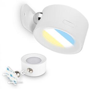 BRI 3896016 Tari nástěnné bodové svítidlo - 1,6W, 160lm, LED, nabíjecí, CCT, stmívatelné, bezdrátové, bílá - BRILONER
