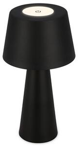 BRILO 7437015 LED nabíjecí stolní lampa pr.16,5 cm 3,5W 400lm černá - BRILO