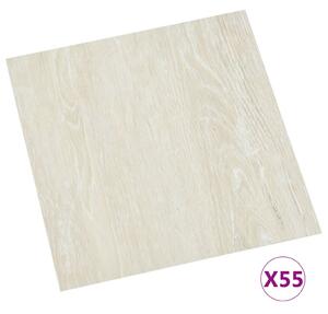 Samolepicí podlahové desky 55 ks PVC 5,11 m² krémové