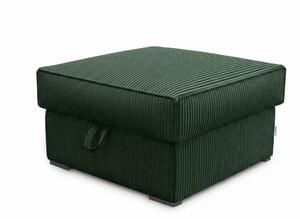 Taburet SMART COSARO XL s úložným prostorem 71x71 cm, tmavě zelený