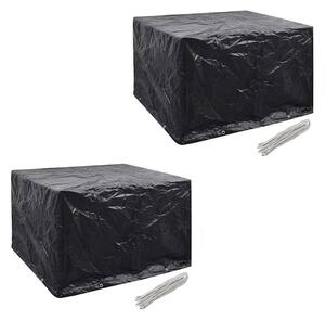 Plachty na zahradní nábytek 2 ks polyratan 8 oček 113 x 113 cm 279119