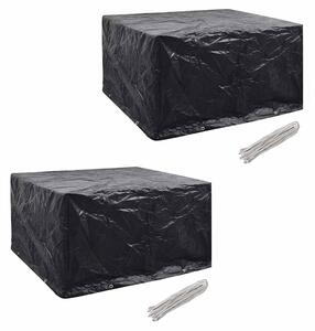 Plachty na zahradní nábytek 2 ks pro 6 osob 8 oček 172 x 113 cm 279120