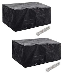 Plachty na zahradní nábytek 2 ks polyratan 10 oček 240 x 140 cm 279123