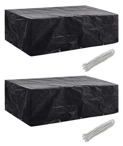 Plachty na zahradní nábytek 2 ks polyratan 10 oček 300 x 140 cm 279124